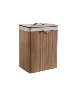 Porta biancheria rettangolare in bamboo - naturale.