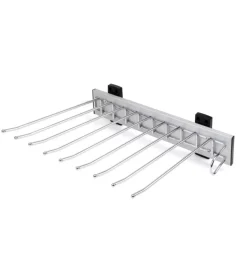 Porta pantaloni acciaio e plastica cromato, montaggio a destra