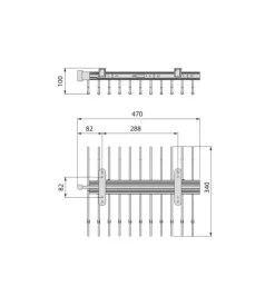 Porta pantaloni estraibile in acciaio color pietra
