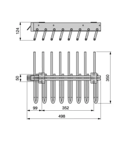 Porta pantaloni sx estraibile per armadio moka - emuca.