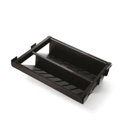 Porta scarpe estraibile per interno armadio 600 mm chiusura soft  acciaio color moka - emuca.