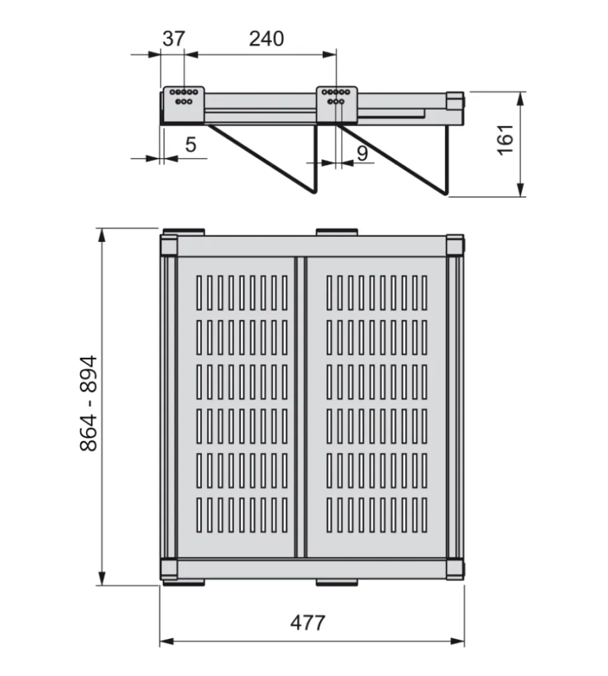 Porta scarpe estraibile per interno armadio 900 mm chiusura soft acciaio color moka - emuca.