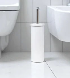 Porta scopino in acciaio inossidabile bianco