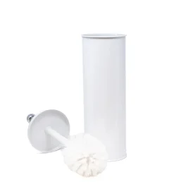 Porta scopino in acciaio inossidabile bianco