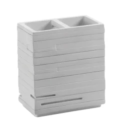 Porta spazzolino quadrotto bianco