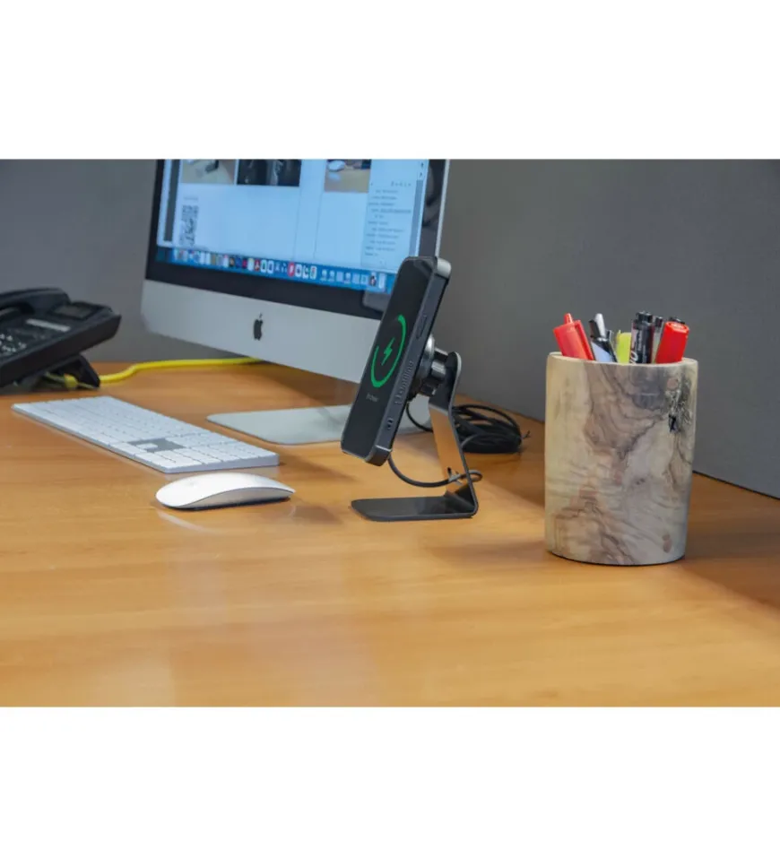 Porta telefono magnetico da tavolo lampa "mag wireless stand" con ricarica wireless - 91807