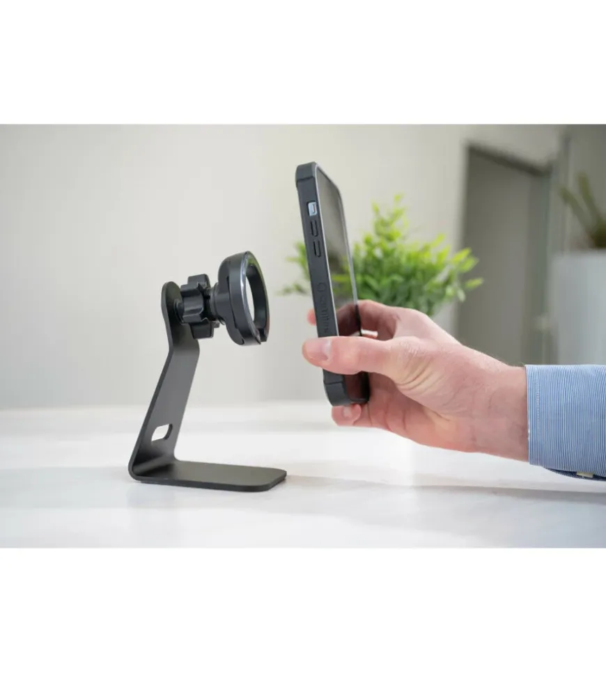 Porta telefono magnetico da tavolo lampa "mag pro stand" con base adesiva - 91769