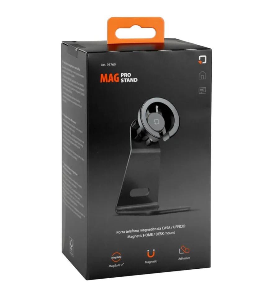 Porta telefono magnetico da tavolo lampa "mag pro stand" con base adesiva - 91769