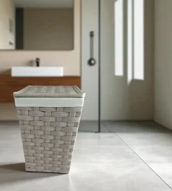 Portabiancheria easy system "medio" beige in tnt 38,5x38,5x57,5 cm