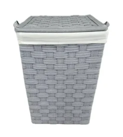 Portabiancheria easy system "grande" in tnt grigio 42,5x42,5x62 cm