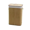 Portabiancheria in bambù decor bagno naturale 40x30x60 cm