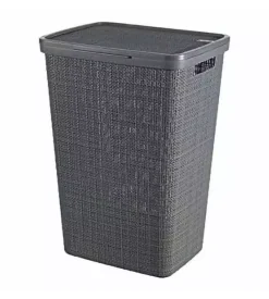 Portabiancheria "jute" keter nero - 43x34x60 cm