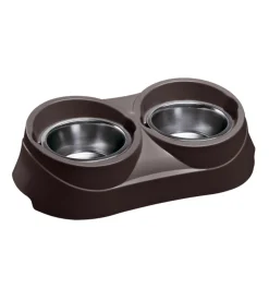 Portaciotole e ciotole per cani e gatti "duo feed 01", 38,5x20x9 cm - ferplast