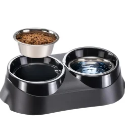Portaciotole e ciotole per cani e gatti 
