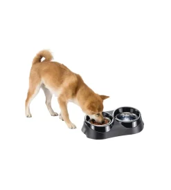 Portaciotole e ciotole per cani e gatti "duo feed 03", 47x25x13 cm - ferplast