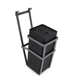 Portacoltelli per cucina "titane" in acciaio grigio antracite, emuca