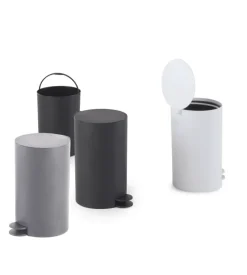 Portarifiuti "sharon" in polipropilene grigio effetto matt 3 l