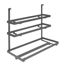 Portarotoli per cucina "titane" acciaio grigio antracite, emuca