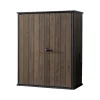 Portattrezzi multiuso keter "vertical shed" in resina effetto legno 140x73,6x170 cm