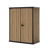 Portattrezzi multiuso keter "vertical shed venetian" in resina effetto legno 140x73,6x170,4 cm