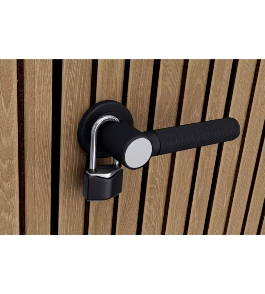 Portattrezzi multiuso keter "vertical shed venetian" in resina effetto legno 140x73,6x170,4 cm