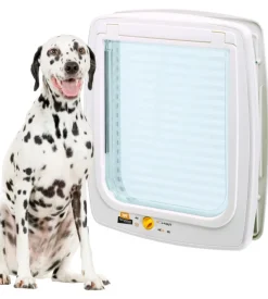 Portina per cani di taglia media e grande ferplast "swing 15" con chiusura 4 vie e protezione aria in plastica bianco 41,2x9,6x48,2 cm