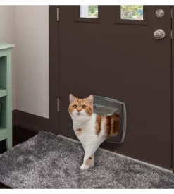 Portina per gatti e piccoli cani ferplast "swing 3" con chiusura 4 vie in plastica marrone 22,5x5x25,2 cm