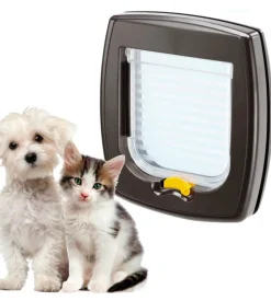 Portina per gatti e piccoli cani ferplast "swing 1" con chiusura 2 vie in plastica marrone 21,5x5x24 cm