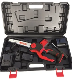 Potatore a catena a batteria sandrigarden "sg-tr2400" barra 24 cm 2 batterie 21v 4ah