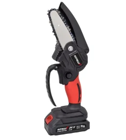 Potatore a catena a batteria saw barra 10 cm 2 batterie 24v 1,5ah