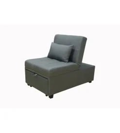 Pouf 3 in 1 bellahome "king" trasformabile in poltrona e letto grigio 112x81x88 cm