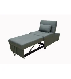 Pouf 3 in 1 bellahome "king" trasformabile in poltrona e letto grigio 112x81x88 cm