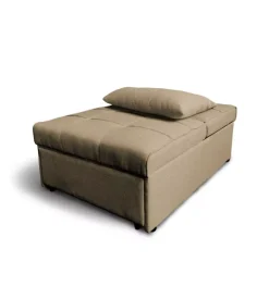 Pouf 3 in 1 bellahome "king" trasformabile in poltrona e letto tortora 112x81x88 cm
