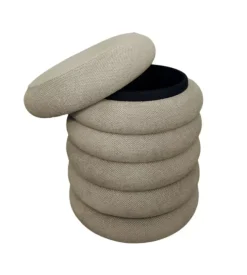 Pouf contenitore bellahome beige 38x38x45 cm