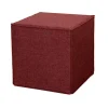 Pouf pieghevole bellahome "dado" in tessuto rimovibile bordeaux, 41x41x41 cm