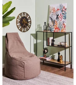 Pouf poltrona sacco "milly" beige 65x65x95 cm