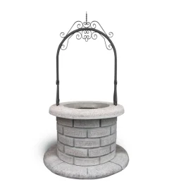 Pozzo ornamentale "stromboli" in cemento - 130x130x220 cm