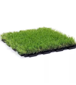 Prato sintetico a mattonella verde 