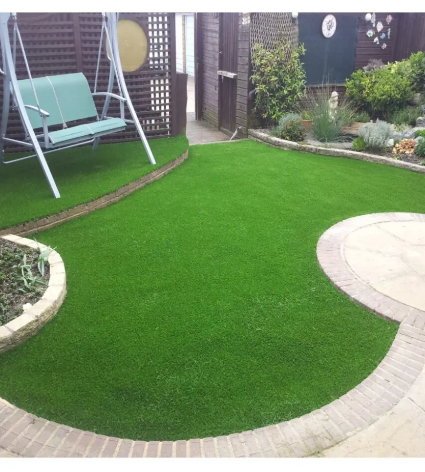 Prato sintetico verde economico 1x10 mt h50 mm per giardino "wimbledon"