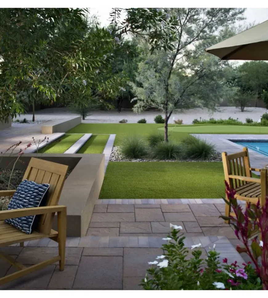 Prato sintetico verde economico 1x10 mt h50 mm per giardino "wimbledon"