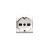 Presa ita/shucko trivalente serie mylife  2 poli+terra 10/16a -bianco.