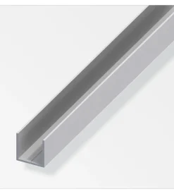 Profilo ad "u" 23.5 in alluminio - 1 metro.