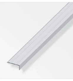 Profilo di chiusura per angoli 25x8 alluminio argentato - 2 metri.
