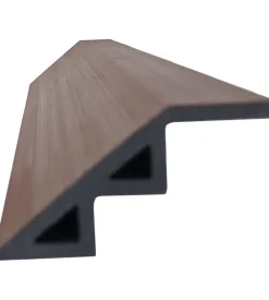 Profilo in wpc antimacchia finitura teak per pavimentazione da esterno 60 cm