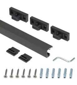 Profilo per accessori da cucina sospesi "titane" acciaio grigio antracite, emuca