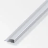 Profilo per bordi 7 alluminio argentato - 1 metro.