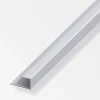 Profilo per bordi 15x14 alluminio argentato - 1 metro.