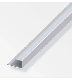 Profilo per bordi 15x14 alluminio argentato - 1 metro.