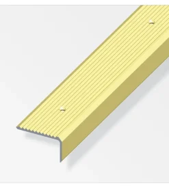 Profilo per scala  41 x 23  alluminio ottonato  forato