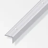 Profilo per scala  25 x 20  alluminio argento   forato